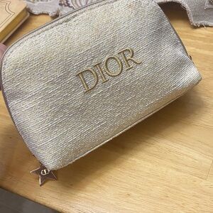 Dior Shimmering Gold Cosmetic Bag